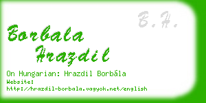 borbala hrazdil business card