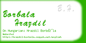 borbala hrazdil business card